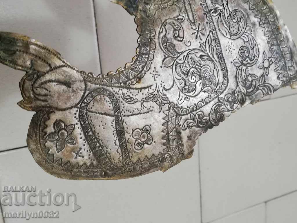 Възрожденски сребърен обков за икона 138 грама сребро кръст - 7 Възрожденски сребърен обков за икона 138 грама сребро кръст - 7