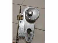 Old door lock latch mechanism bolt