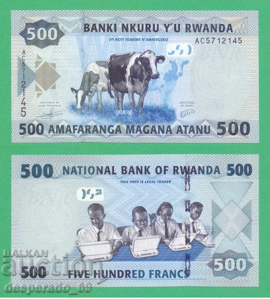 (¯`'•.¸ RWANDA 500 francs 2013 UNC ¸.•'´¯) (¯`'•.¸ RWANDA 500 francs 2013 UNC ¸.•'´¯)
