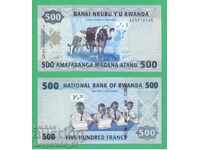 (¯`'•.¸ RWANDA 500 franci 2013 UNC ¸.•'´¯)