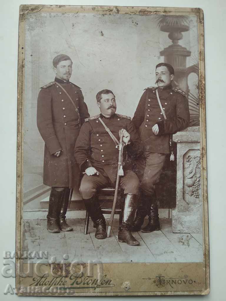 Φωτογραφία Φωτογραφίες χαρτόνι A. Bronfen Turnovo Κύριοι αξιωματικοί