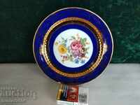 Plate, painted, gold,
