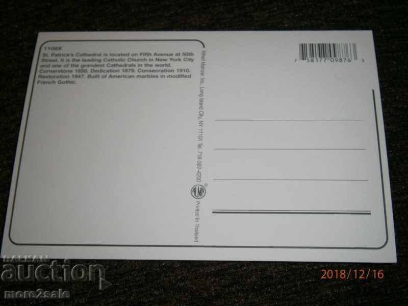 Card - SAINT PATRICK'S CATHEDRAL - NEW YORK - USA with price 0.60 BGN | € 0.31 Card - SAINT PATRICK'S CATHEDRAL - NEW YORK - USA with price 0.60 BGN | € 0.31