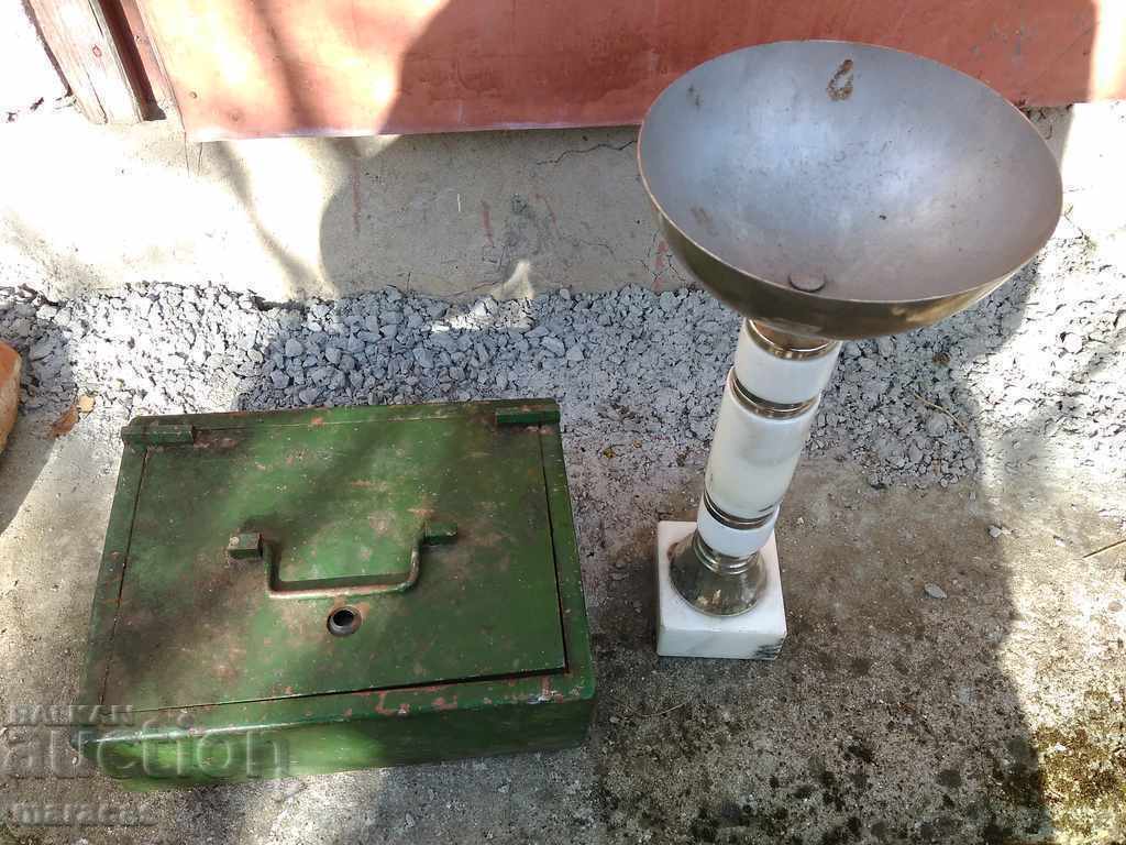 Casa de marcat portabila metalica si bol de marmura
