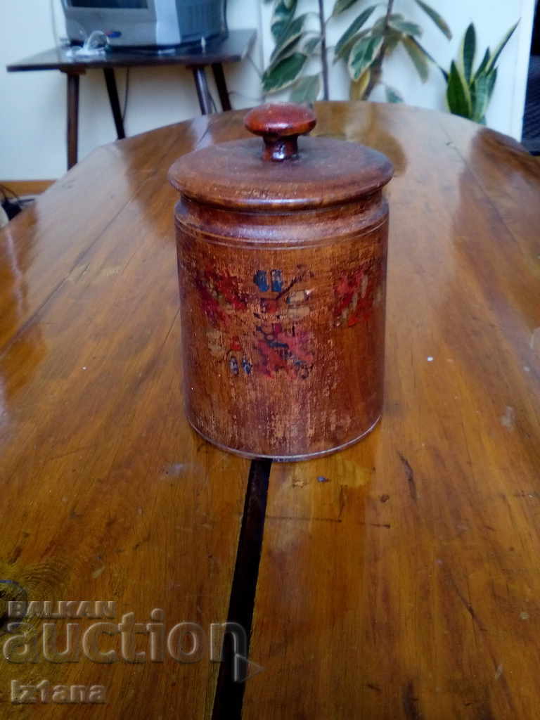Old wooden spice box