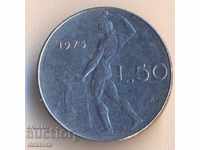 Италия 50 лири 1975 година