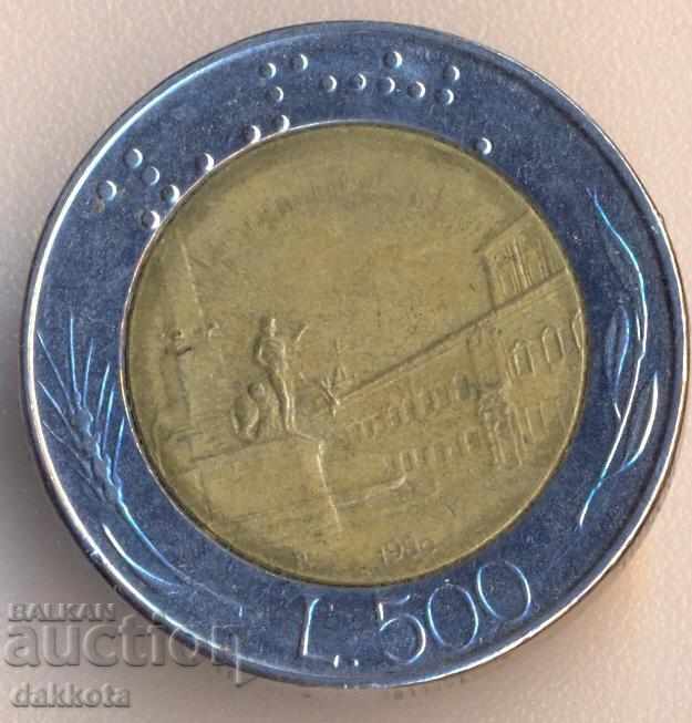 Италия 500 лири 1986 година