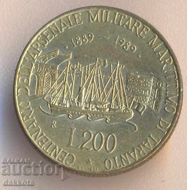 Italia 200 de lire sterline 1989 nave