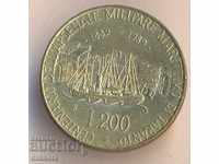 Italy 200 pounds 1989 ships