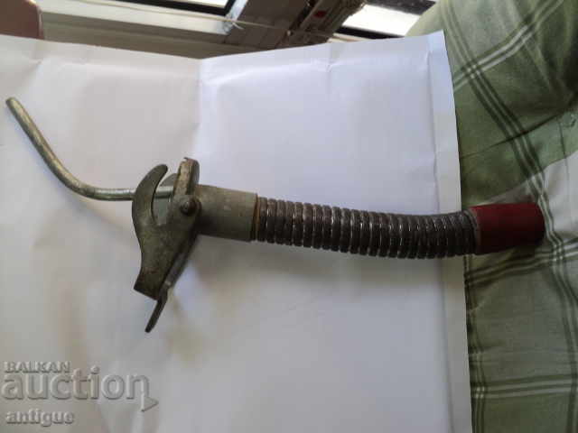 Auction  Metal fuel can nozzle - social retro item