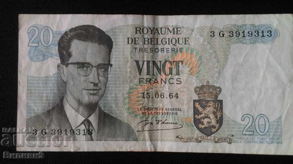 Белгия 1964 20 Франка
