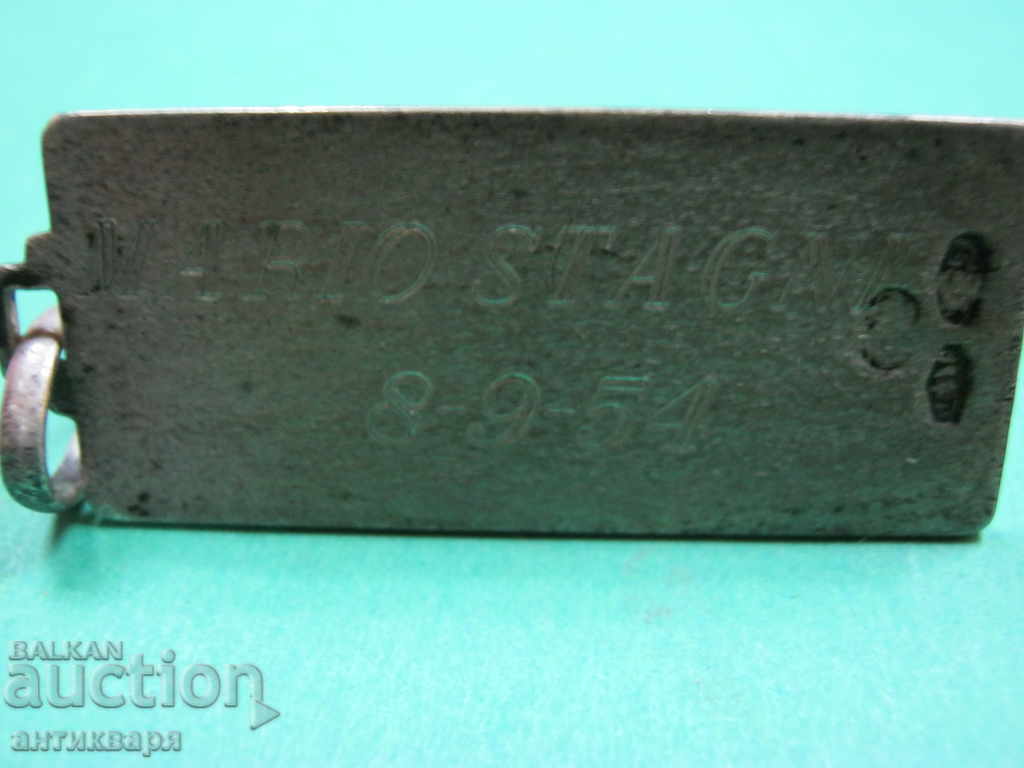 Delivery of Italian silver soldier tile - 1954 Delivery of Italian silver soldier tile - 1954