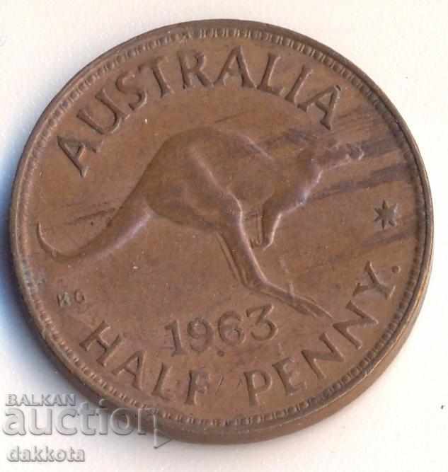 Australia 1/2 penny 1963 year