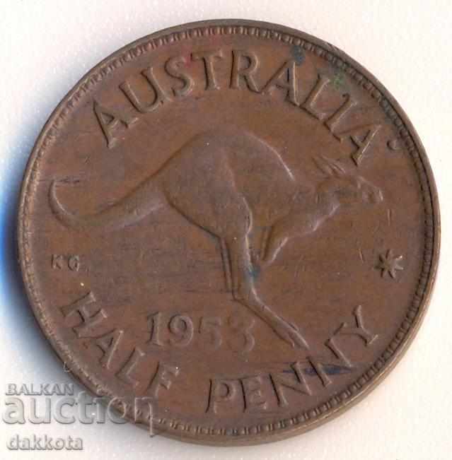 Australia jumătate penny 1953