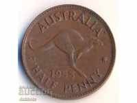 Australia 1/2 penny 1953 year