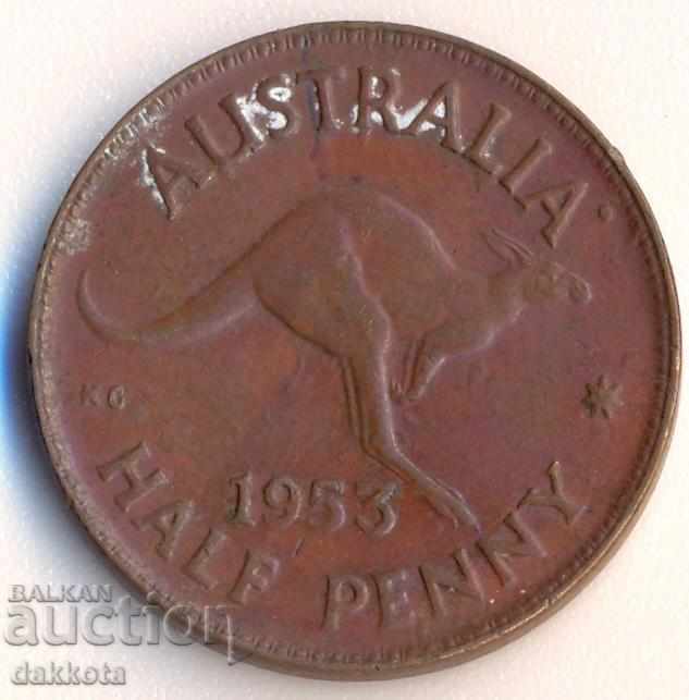 Australia jumătate penny 1953