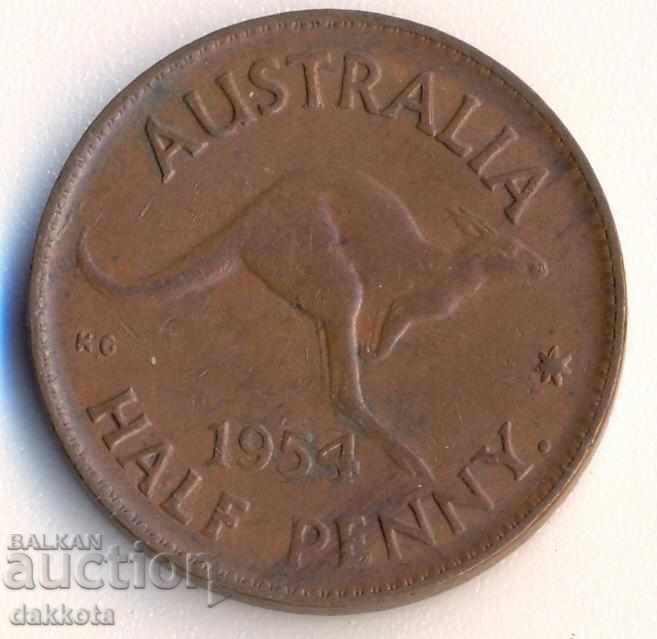 Australia 1/2 penny 1954 year