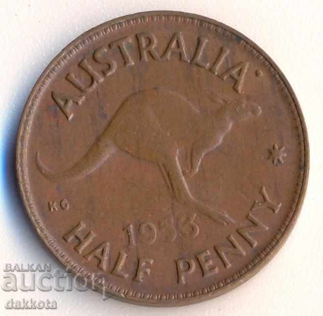 Australia 1/2 penny 1953 year