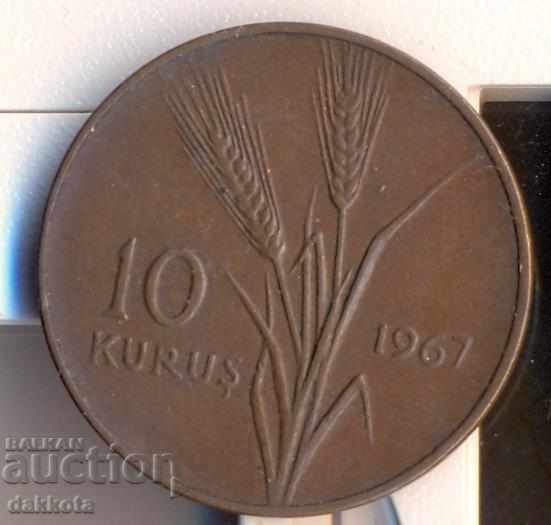 Turkey 10 kurus 1967