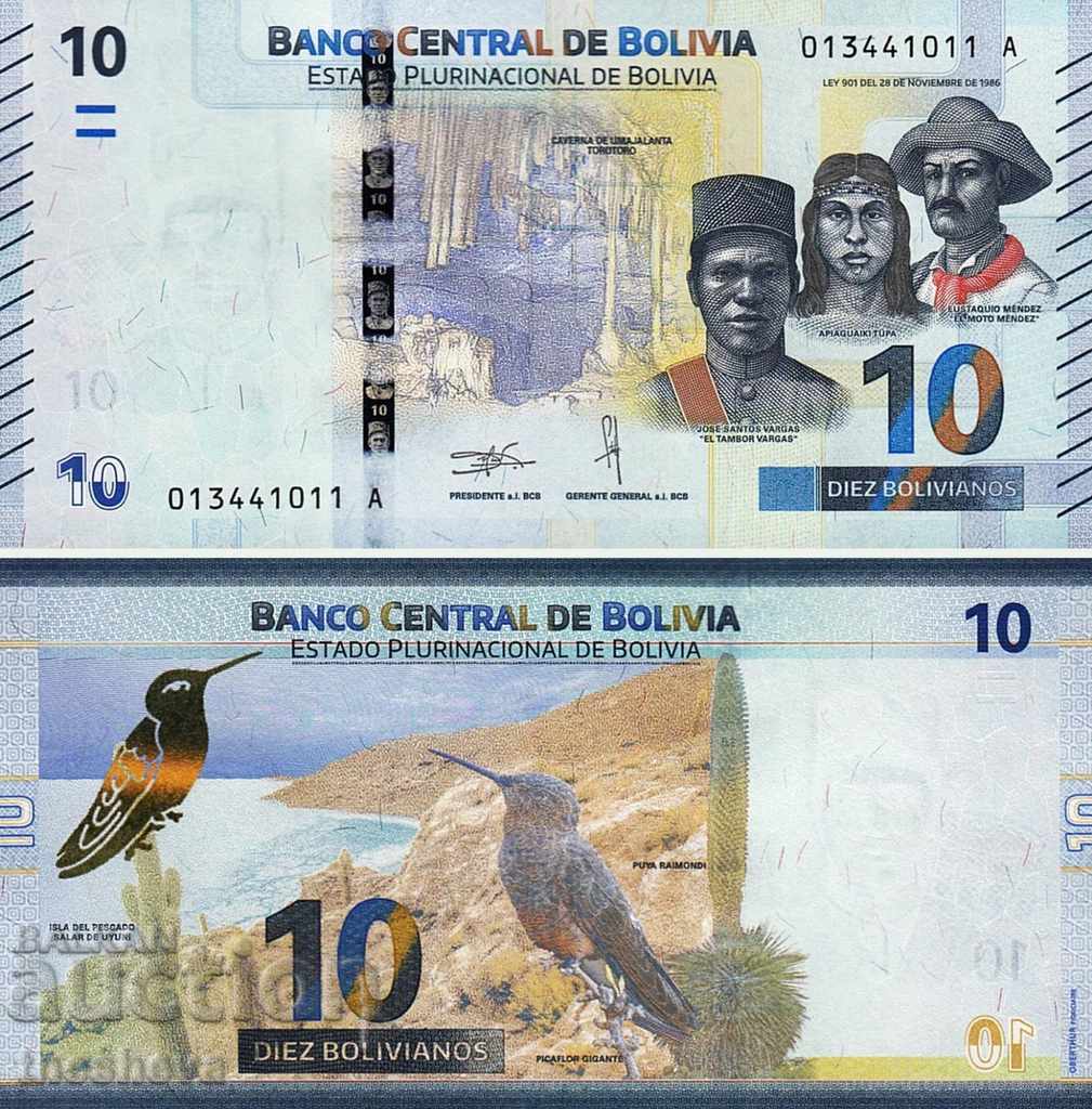БОЛИВИЯ  10   Bolivianos, (L 1986) 2018 UNC