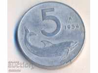 Ιταλία 5 λίρες το 1954