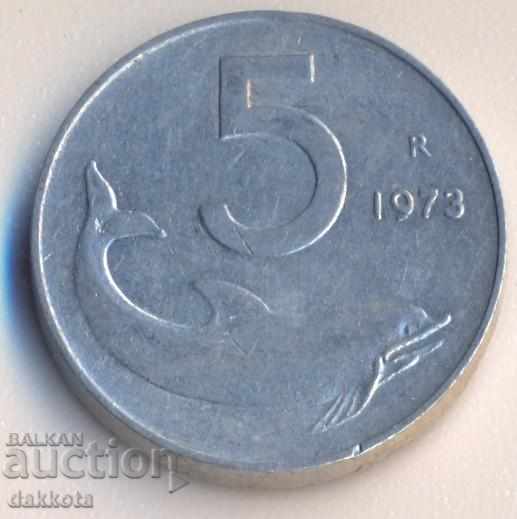 Ιταλία 5 λίρες το 1973