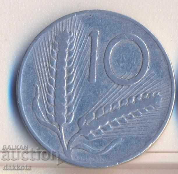 Italia 10 liras în 1954