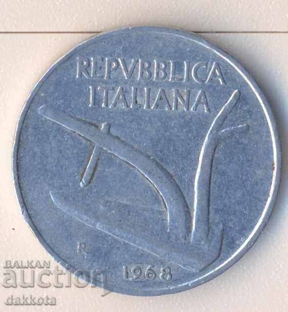 Италия 10 лири 1968 година с цена 1.60 лв. | € 0.82