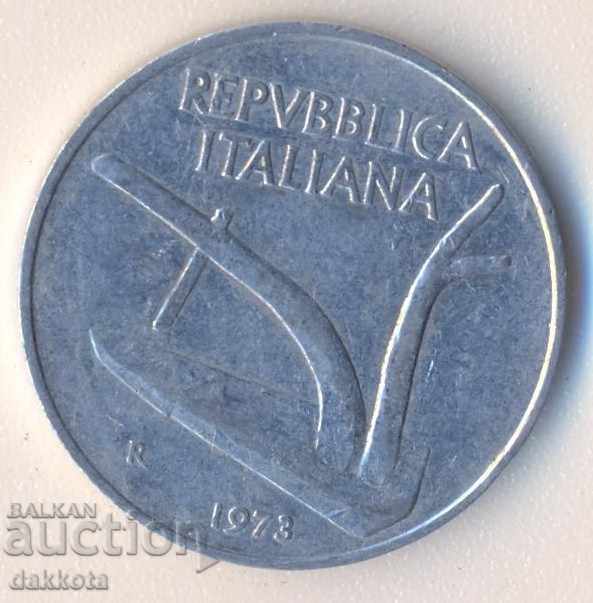 Ιταλία 10 λίρες το 1973 με τιμή 0.60 BGN | € 0.31