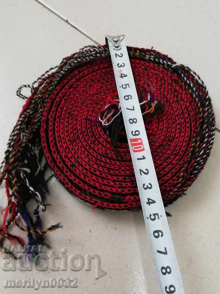 Παράδοση Παλαιός χειροποίητος υφαντός ζώνη αρχές του 20ου αιώνα 3.15 μέτρα φορεσιά Παράδοση Παλαιός χειροποίητος υφαντός ζώνη αρχές του 20ου αιώνα 3.15 μέτρα φορεσιά