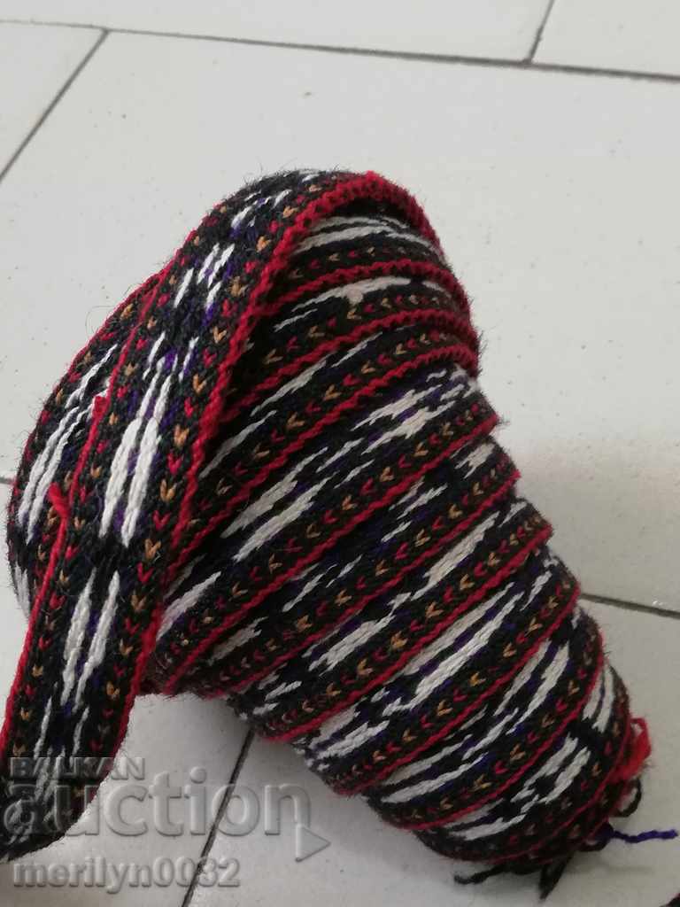 Παλαιός χειροποίητος υφαντός ζώνη αρχές του 20ου αιώνα 3.15 μέτρα φορεσιά - 5 Παλαιός χειροποίητος υφαντός ζώνη αρχές του 20ου αιώνα 3.15 μέτρα φορεσιά - 5