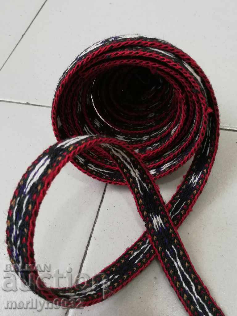 Παλαιός χειροποίητος υφαντός ζώνη αρχές του 20ου αιώνα 3.15 μέτρα φορεσιά - 7 Παλαιός χειροποίητος υφαντός ζώνη αρχές του 20ου αιώνα 3.15 μέτρα φορεσιά - 7