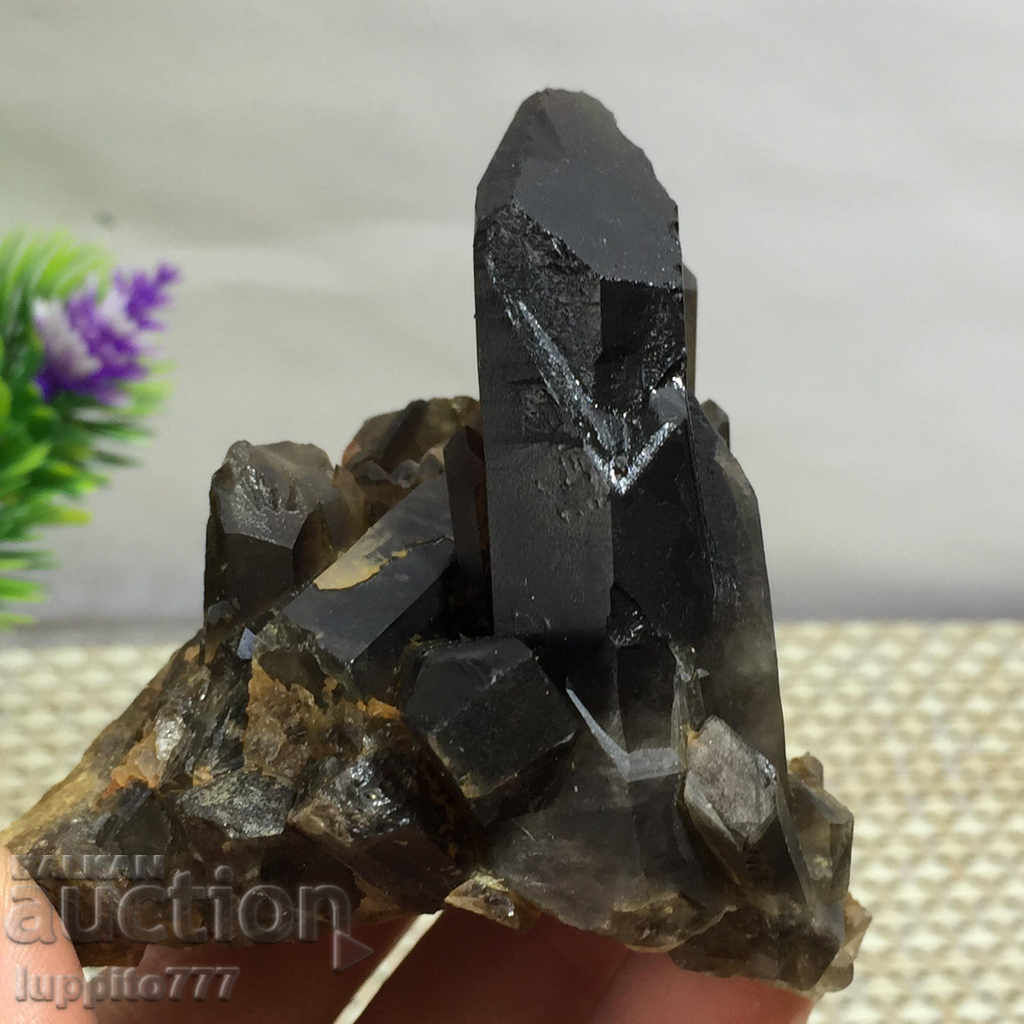Auction natural smoky quartz druza Auction natural smoky quartz druza