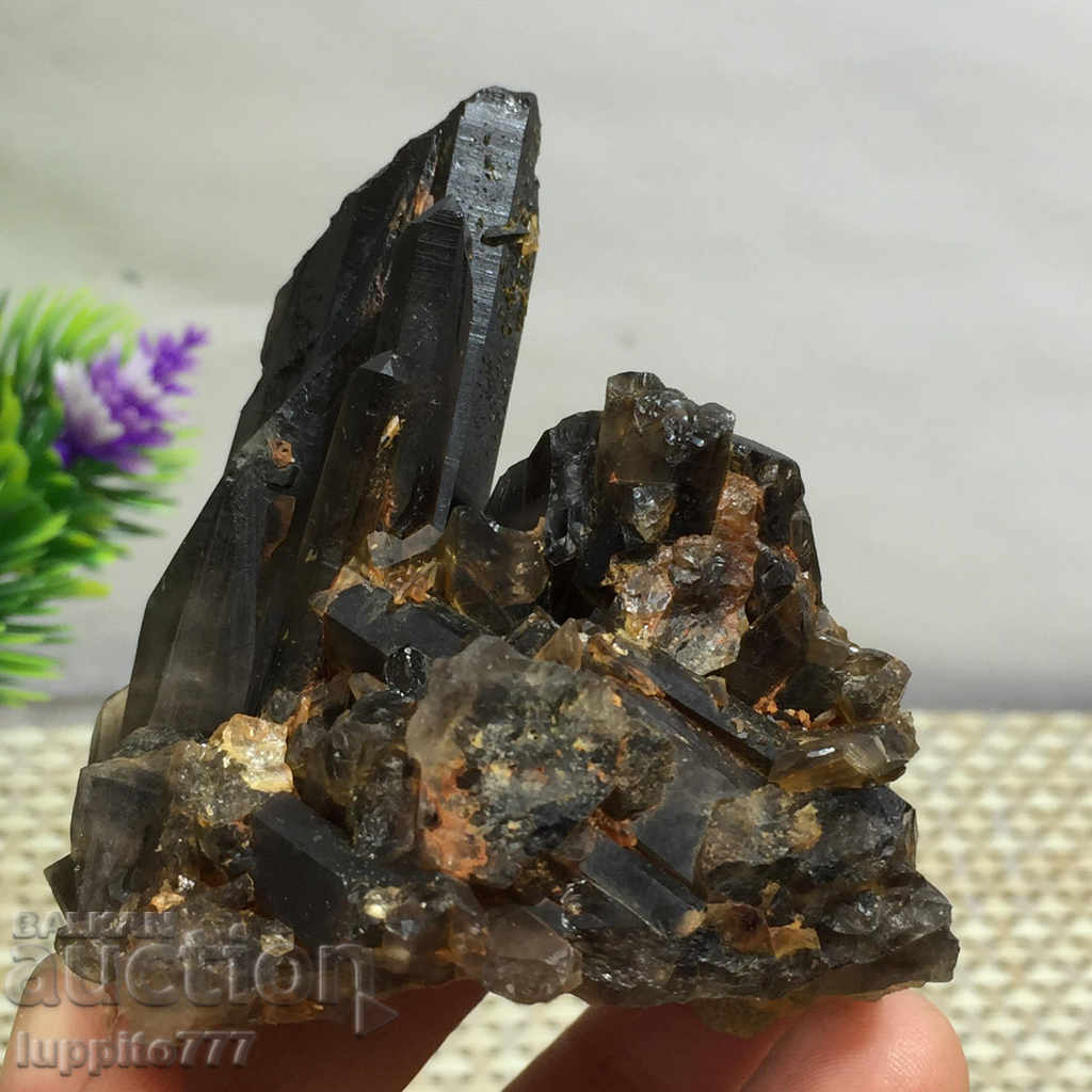 Delivery of natural smoky quartz druza Delivery of natural smoky quartz druza