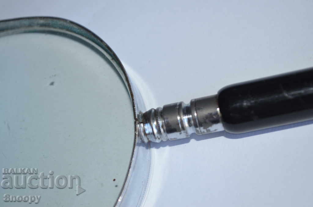 Стара лупа с метален пръстен и дръжка - 6 Стара лупа с метален пръстен и дръжка - 6