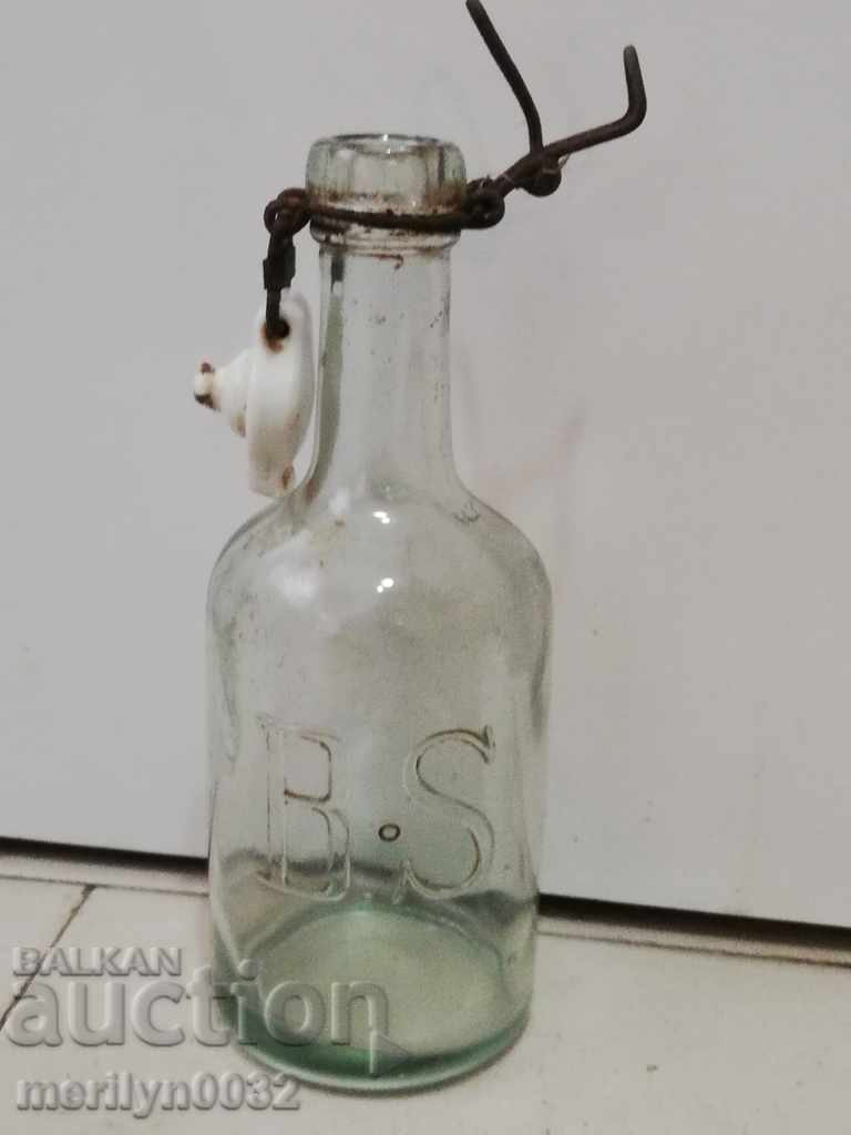 Auction An old bottle of carbonated water bottle Auction An old bottle of carbonated water bottle