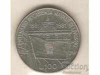 + Italia 100 de lire sterline 1981 Academia Marină Livorno
