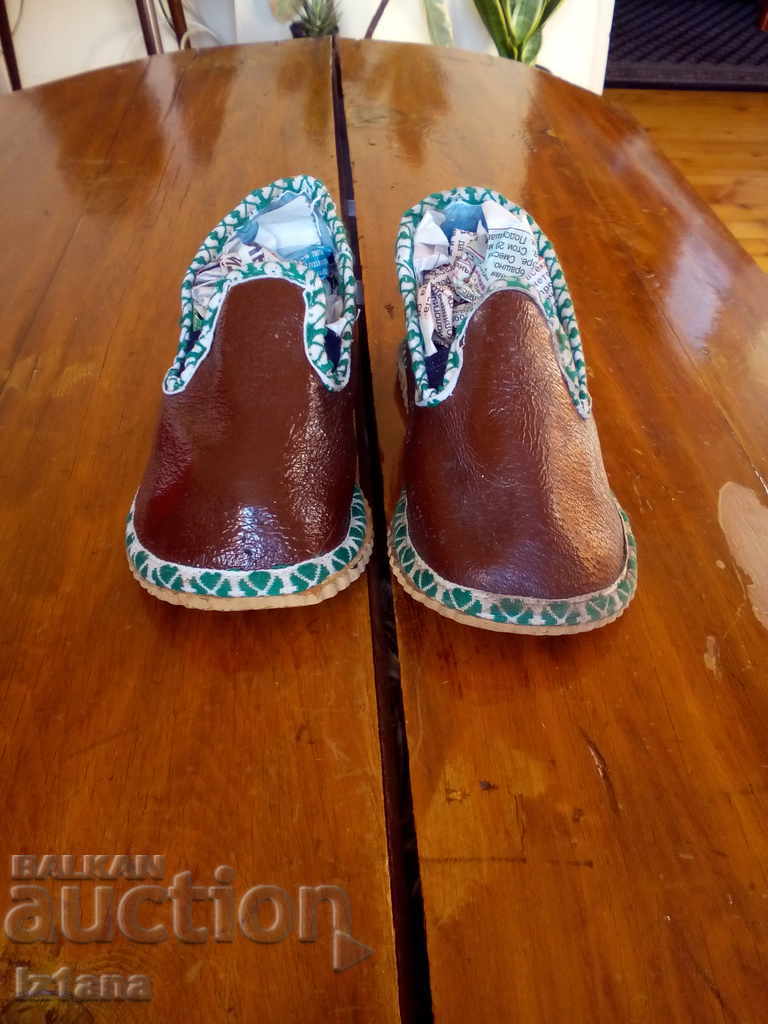 Old children's slippers, shoes