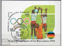 1992. Madagascar. Olympic Games, Barcelona '86. Block.