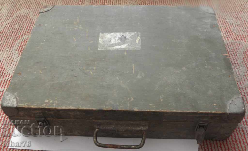 OLD WOODEN SUITCASE