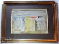 Dechko Uzunov-landscape-watercolor-framed