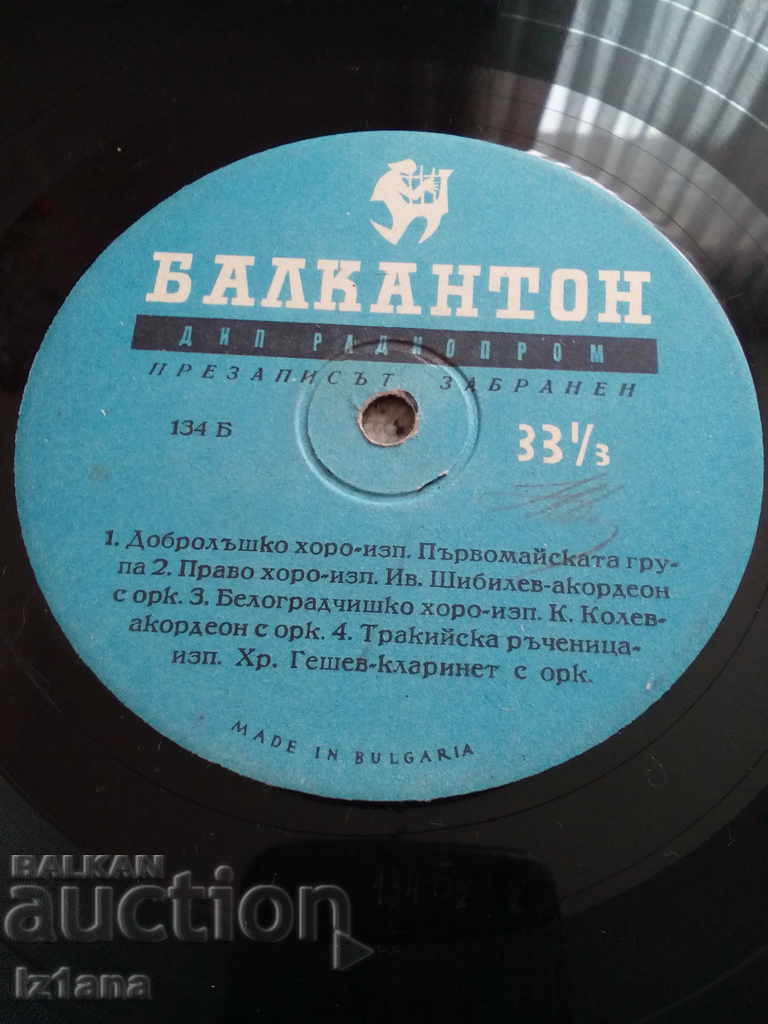 Delivery of Gramophone Plate People and Rachenitsi