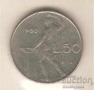 + Italia 50 de lire sterline 1980
