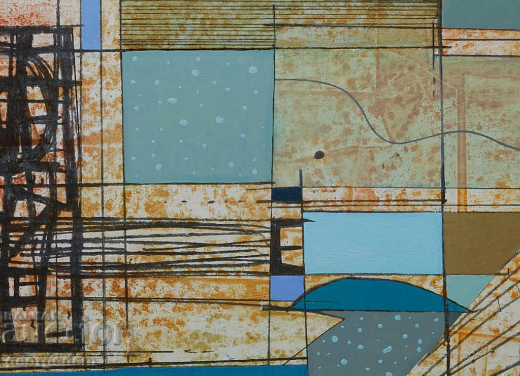 Auction  painting, oil, cardboard