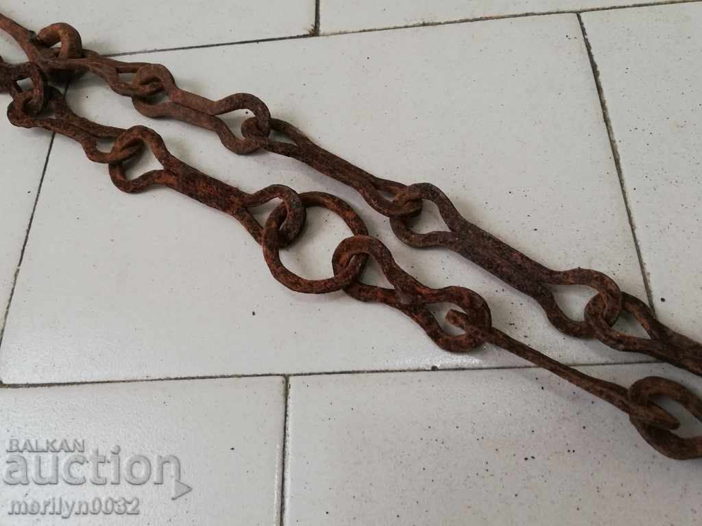 Παλιά πλαστά αλυσίδα άγκιστρο, άγκιστρα κρεμάστρα αλυσίδα ξέσπασμα - 5