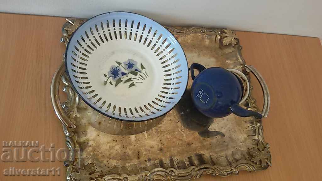 Παρτίδα εμαγιέ τσαγιού Platinum Retro Soc με τιμή 35.00 BGN | € 17.90 Παρτίδα εμαγιέ τσαγιού Platinum Retro Soc με τιμή 35.00 BGN | € 17.90