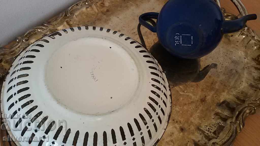 Παράδοση Παρτίδα εμαγιέ τσαγιού Platinum Retro Soc Παράδοση Παρτίδα εμαγιέ τσαγιού Platinum Retro Soc