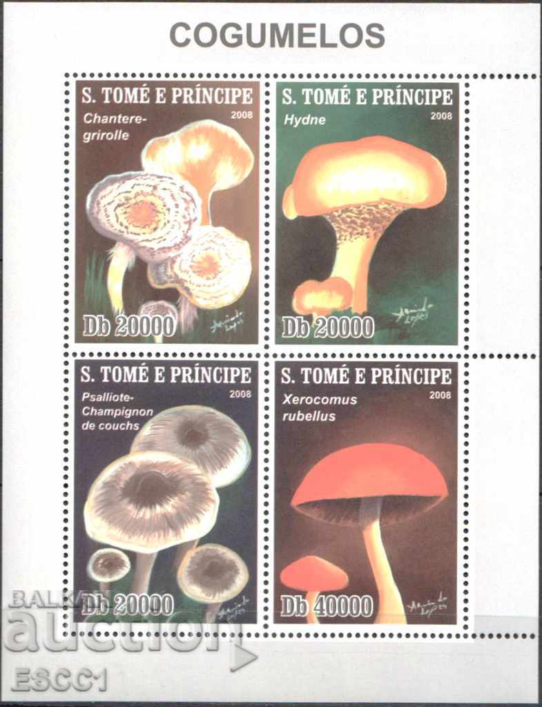 Pure Brands Small Sheet Flora Mushrooms 2008 São Tomé and Príncipe