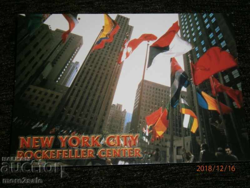 Carte poștală - CENTRUL ROCKFELER NEW YORK CITY - SUA - NU ROW