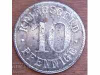 Germany 10 pf. KRIEGSGELD/HEILDELBERG